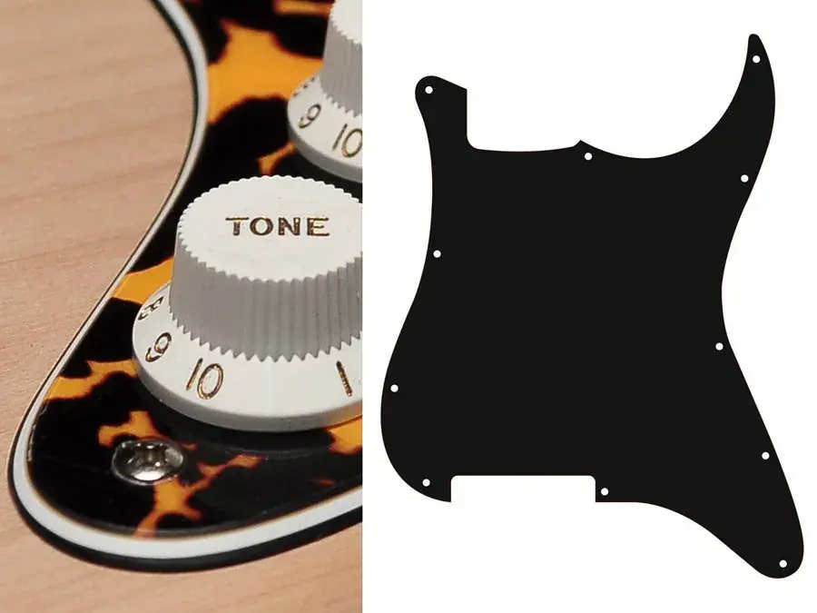 Saldi Battipenna per chitarra elettrica ST, no holes (only screw holes), 3 strati, wild cat yellow – Boston