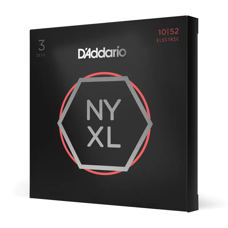 Promozione Esclusiva D’Addario NYXL1052-3P – Corde avvolte in nickel per chitarra elettrica, scalatura leggera per i cantini / pesante per i bassi, 10-52, 3 mute – NYXL